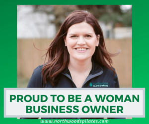 Picture of Cassie captioned "proud to be a woman business owner"